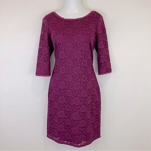 Eliza J Three-Quarter Sleeve Lace Sheath